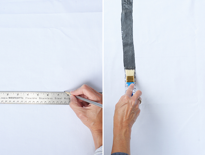 Make this simple hand-painted modern picnic blanket. Full tutorial on aliceandlois.com