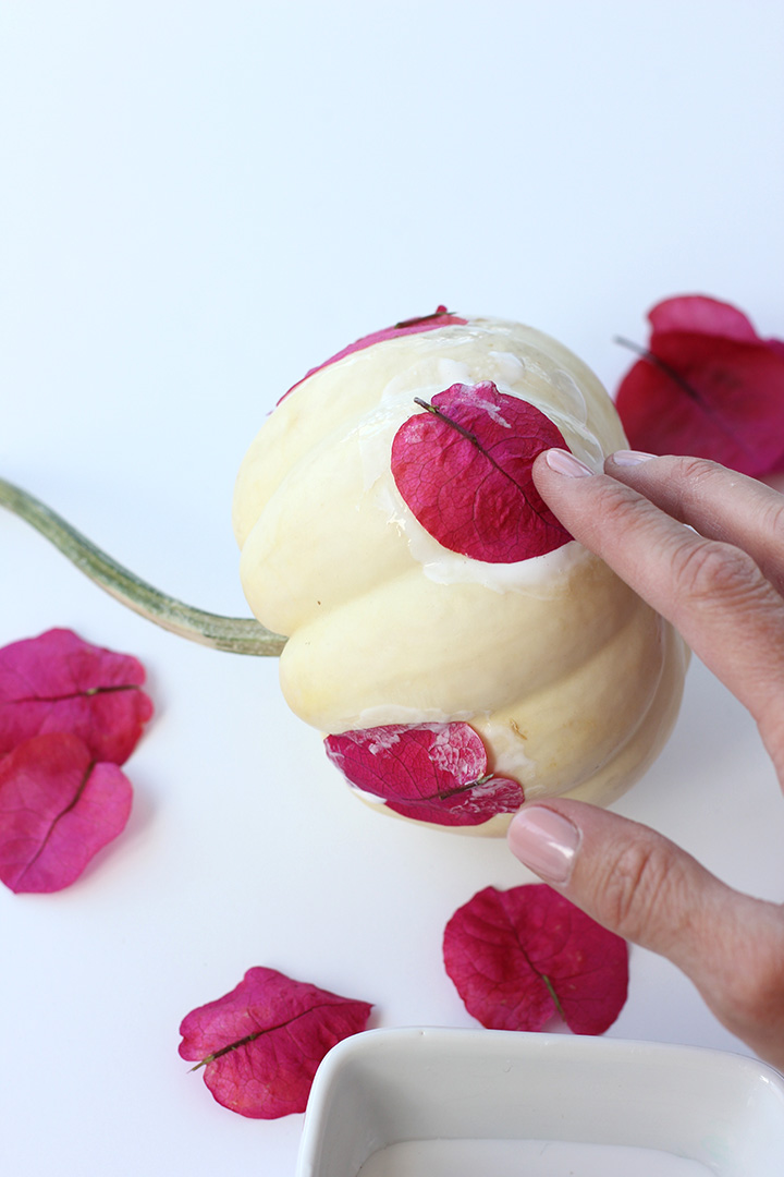 Decoupage Flower Pumpkins |alice & lois