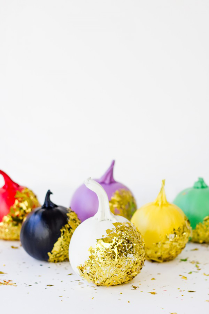 Fancy Gold Confetti Pumpkin DIY Tutorial from Studio DIY