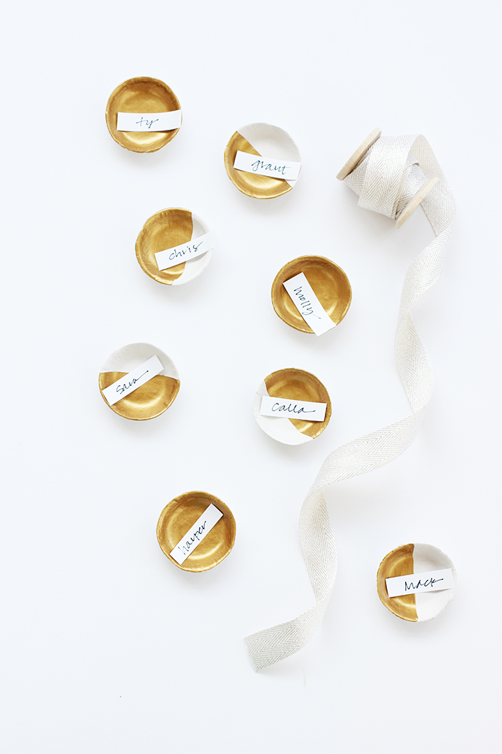 DIY Clay Bowl Place Card Holders | alice & lois