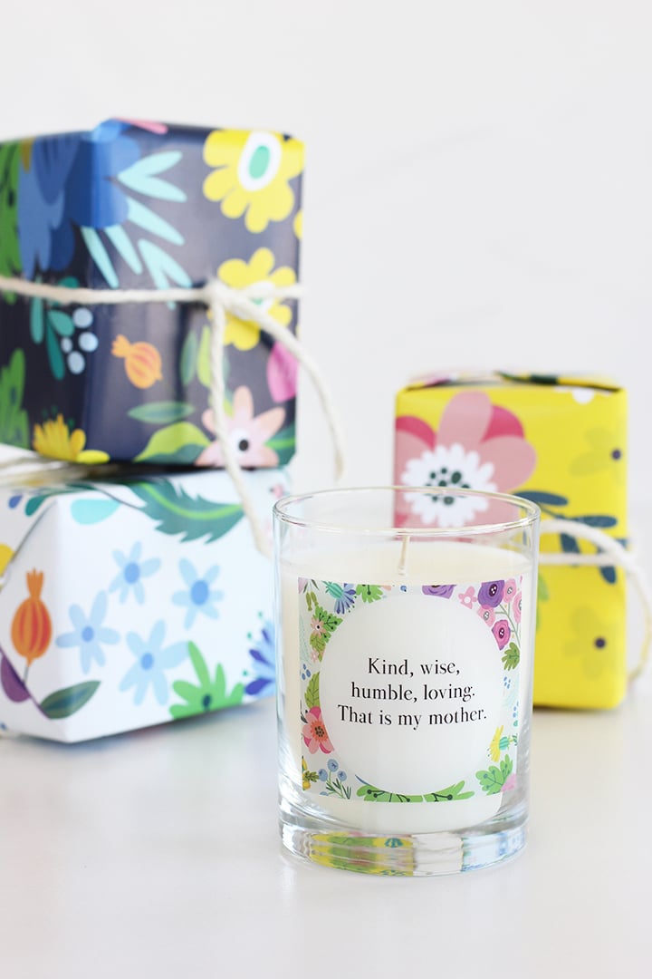 Mother's Day gift idea and free printable wrapping paper
