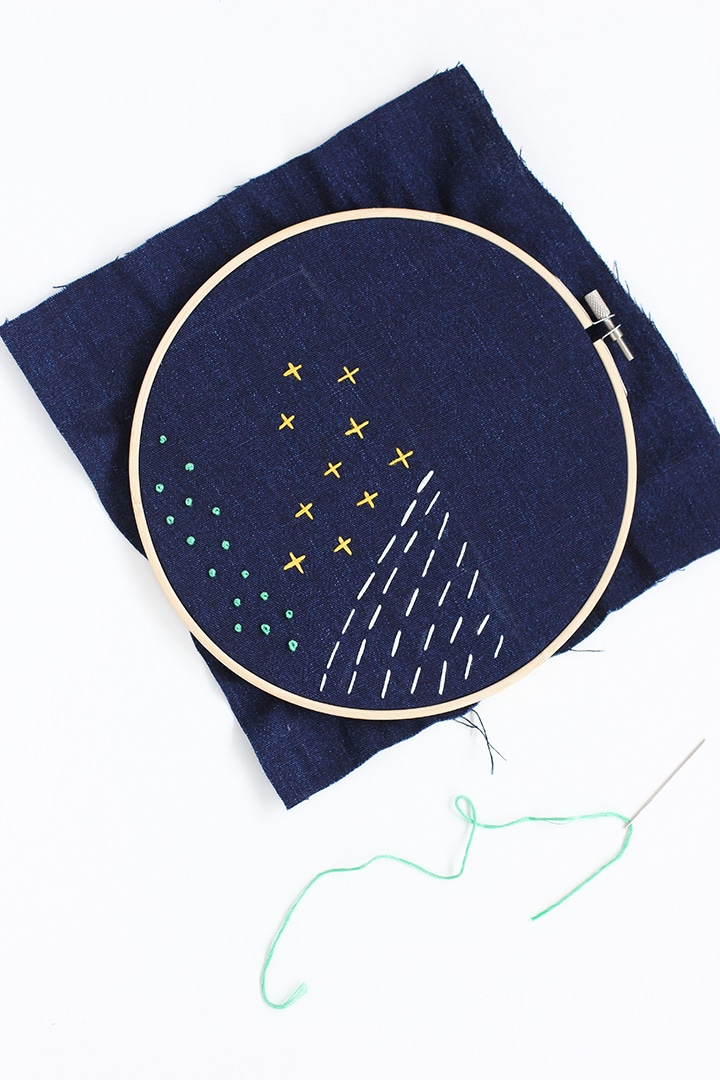 DIY No-Sew Embroidered Sunglasses Case