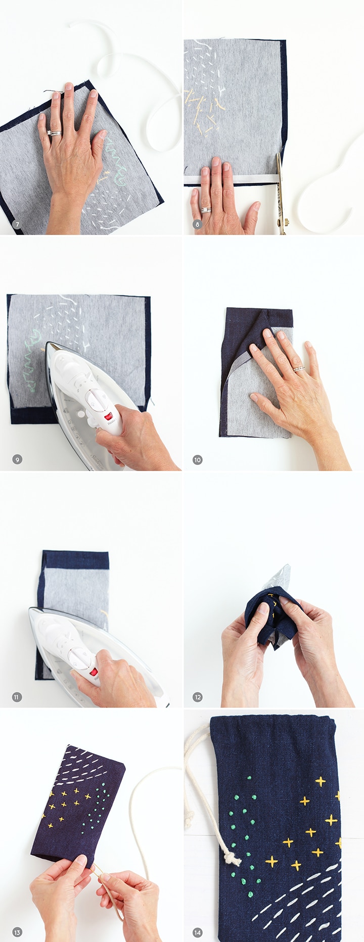 DIY No-Sew Embroidery Sunglasses Case 