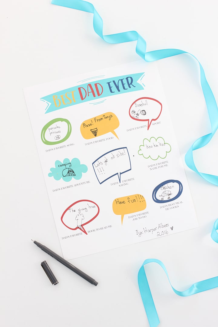 Father's Day Gift Idea and Free Printable