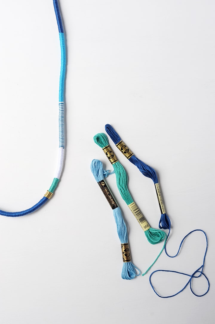 DIY Wrapped Rope Necklace