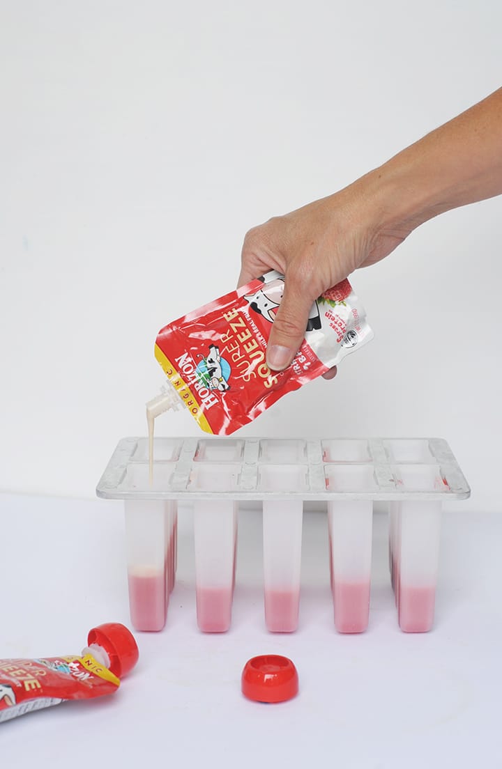 Try this red, white and blue Fourth of July Kids Popsicle recipe!