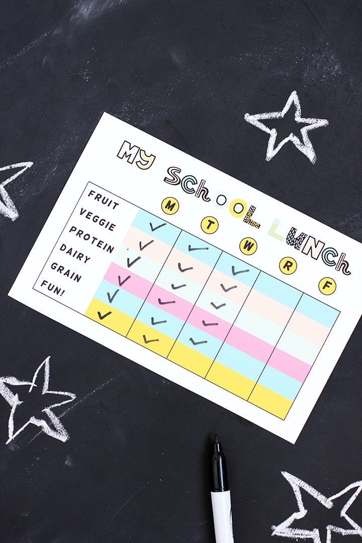 Free Printable School Lunch Packing List
