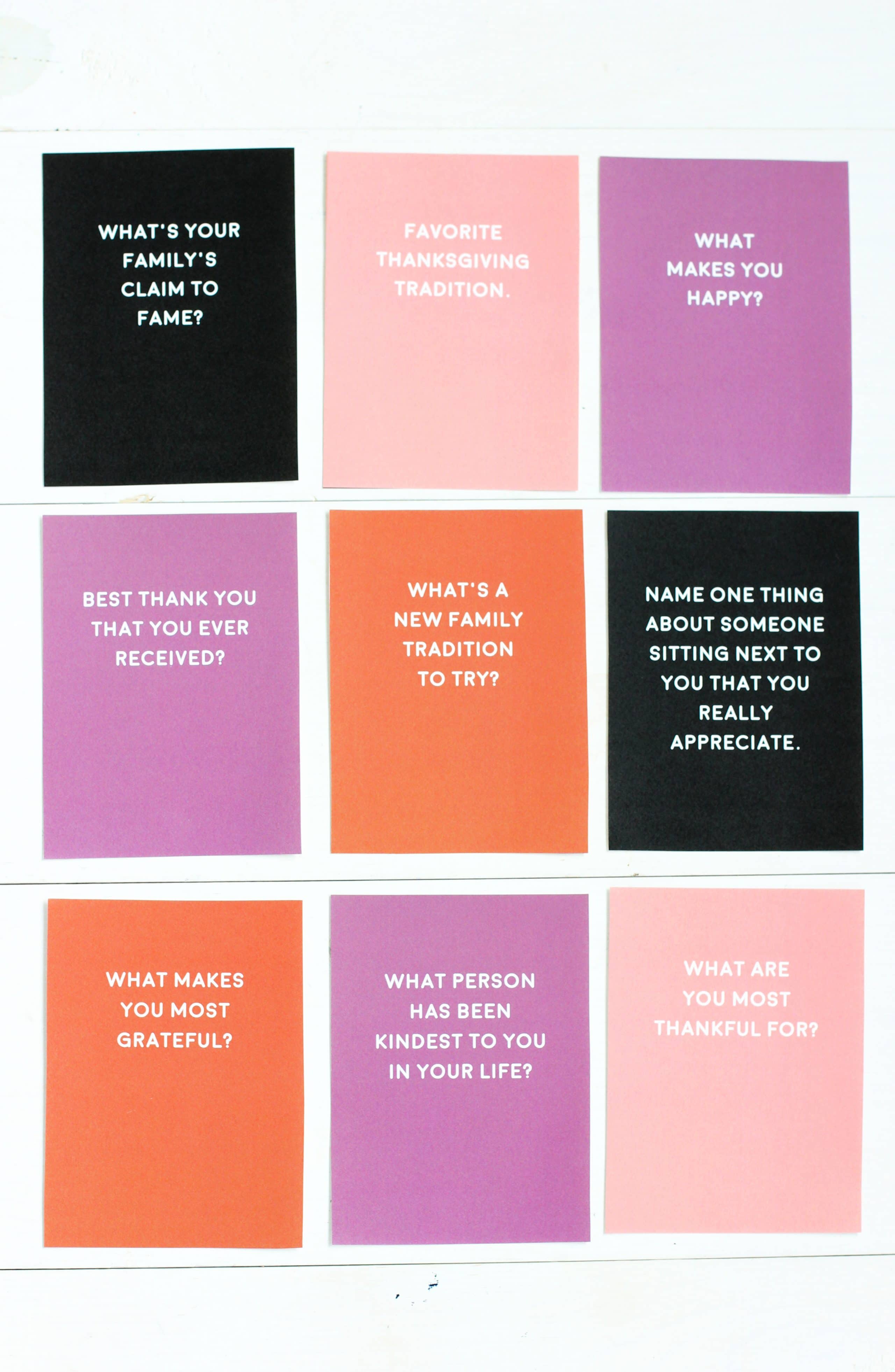 Thanksgiving Game Free Printable