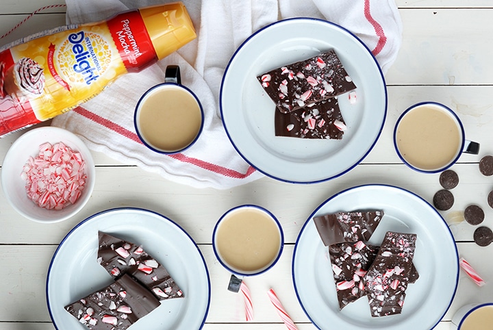 Our favorite holiday dessert – Dark Chocolate Peppermint Bark!