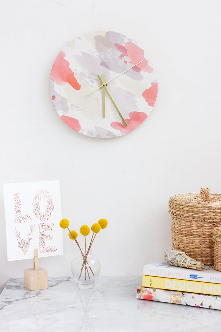 DIY Fabric Covered Clock