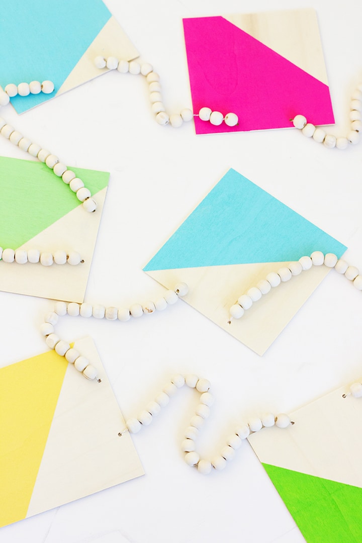 DIY Spring Wood Garland