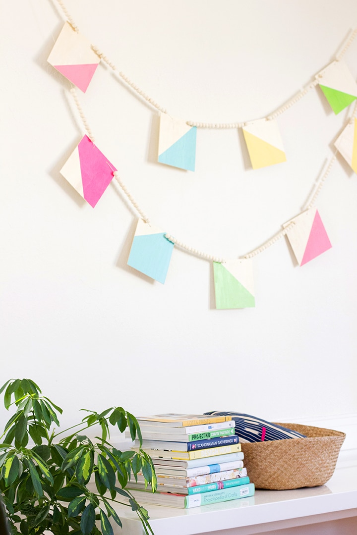 DIY Spring Wood Garland
