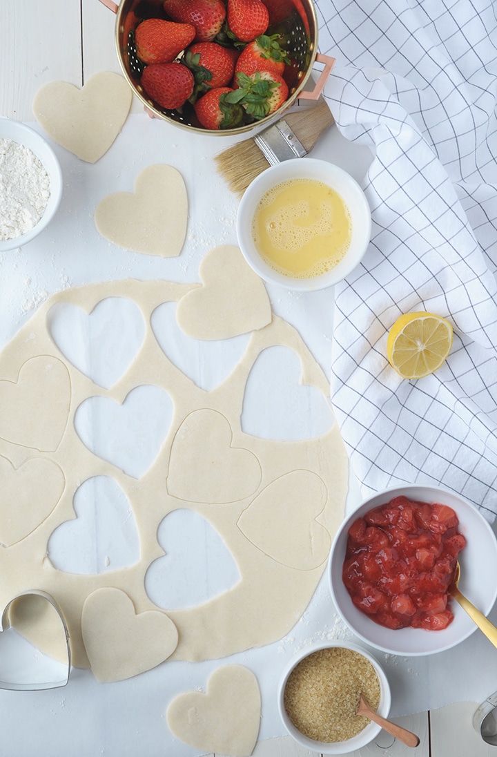 Make these sweet Strawberry Heart Hand Pies for Valentine's Day!