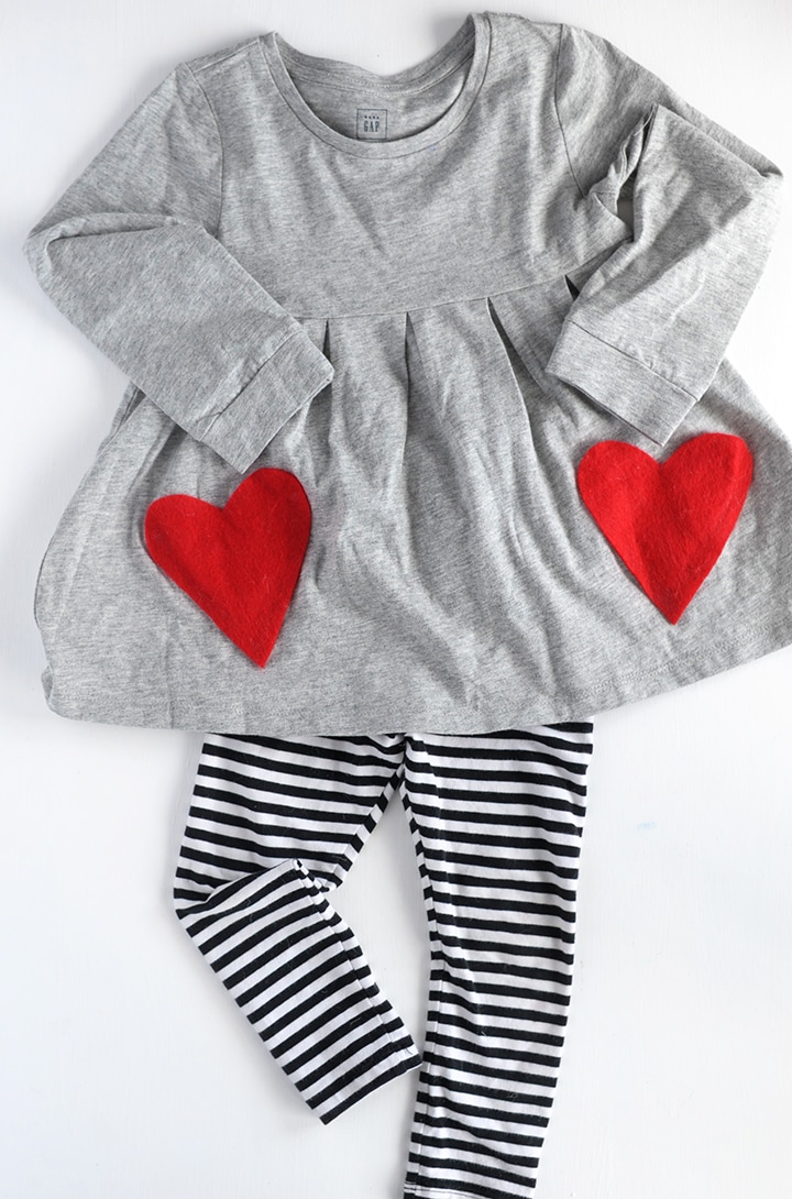 Make this DIY Heart Pocket Shirt for Valentine's Day!