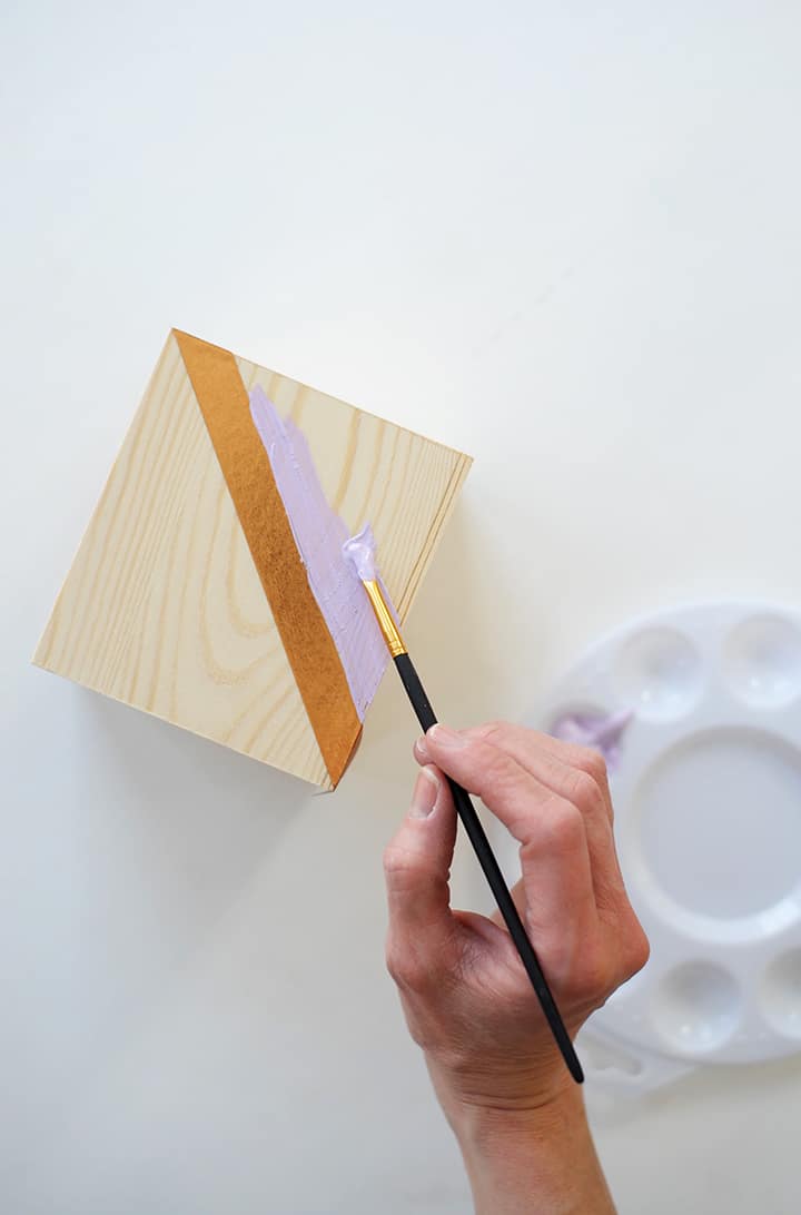 DIY Wood Block Cake Plate