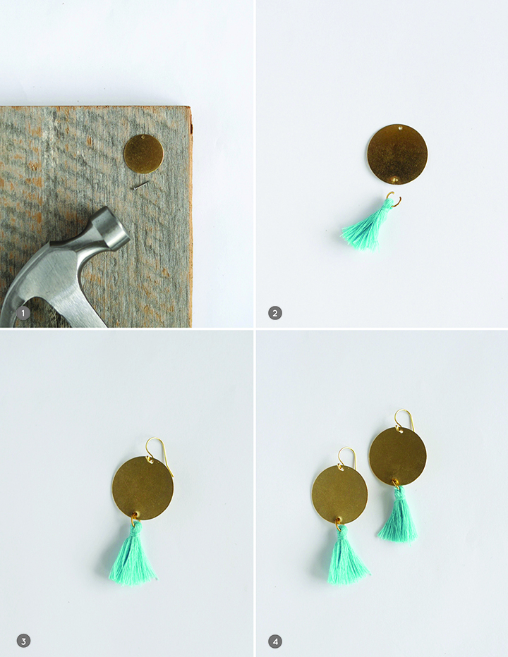 Make these modern DIY Statement Earrings
