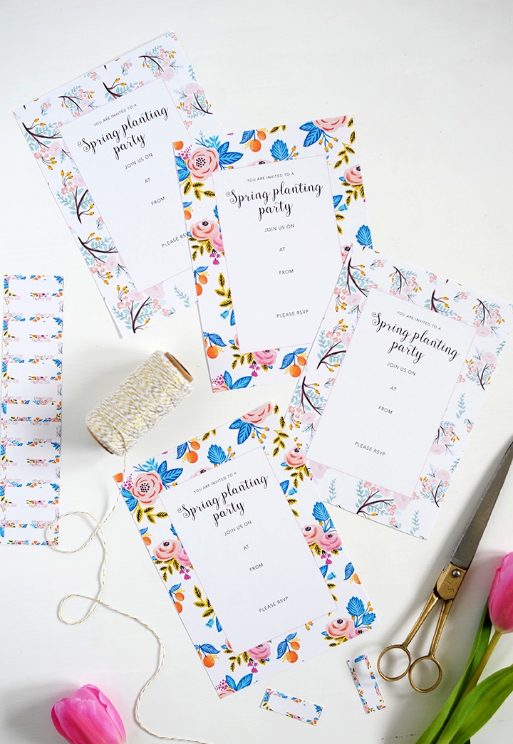 Free Printable Spring Party Invitations