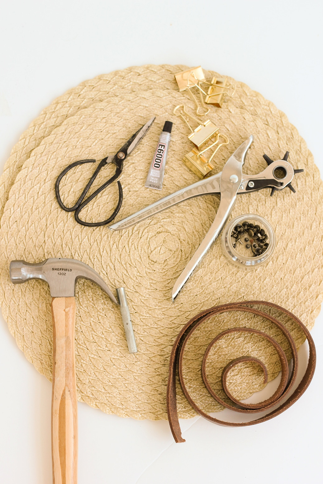 DIY Circle Beach Bag supplies