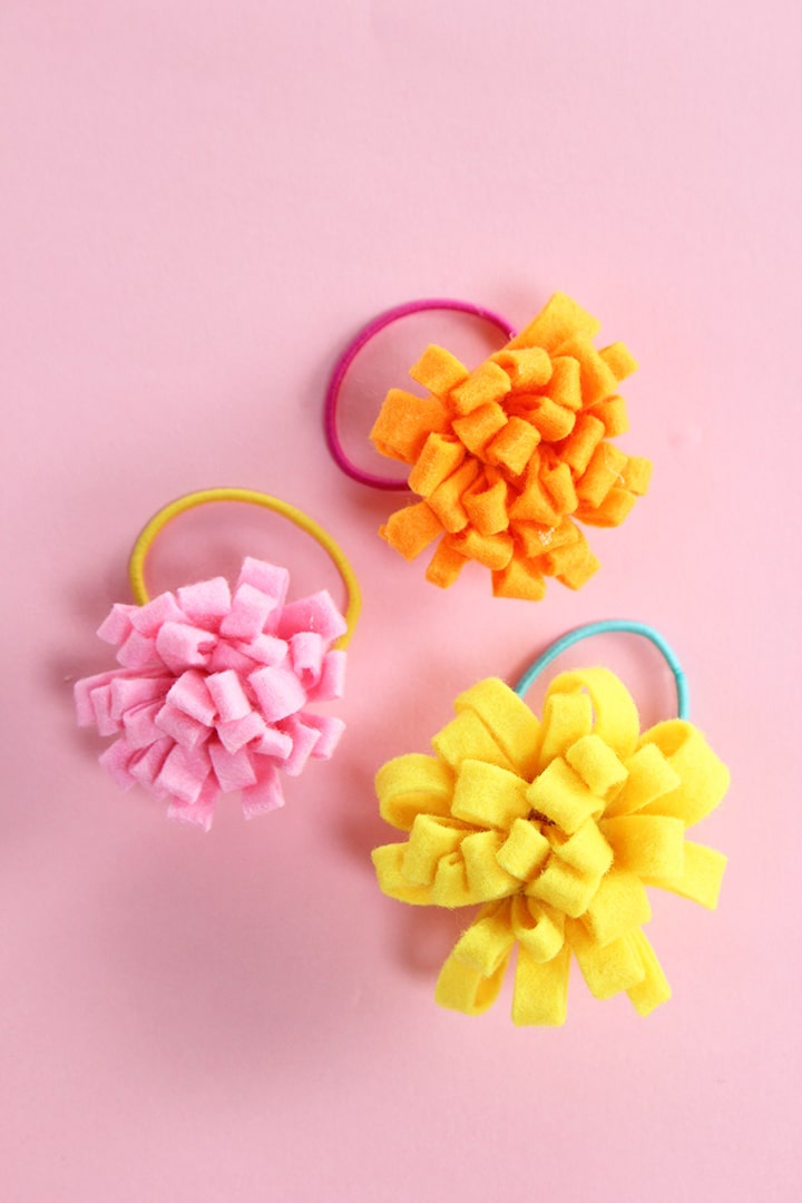 DIY Felt Flower Hair Tie