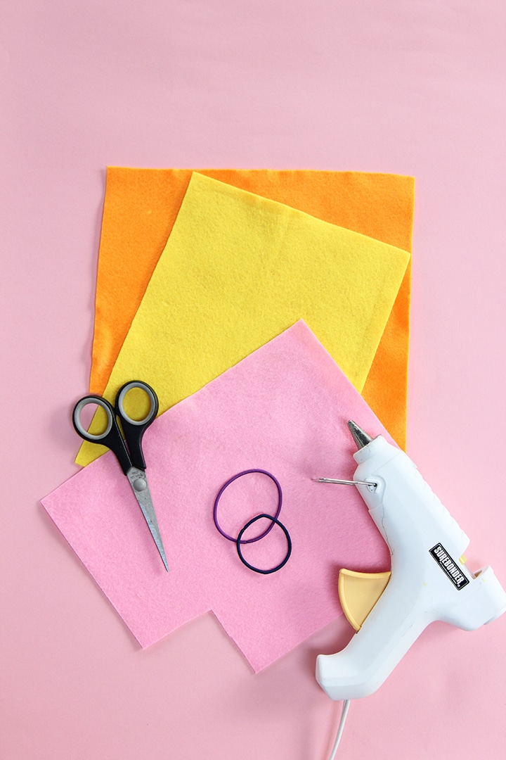 DIY Felt Flower Hair Tie