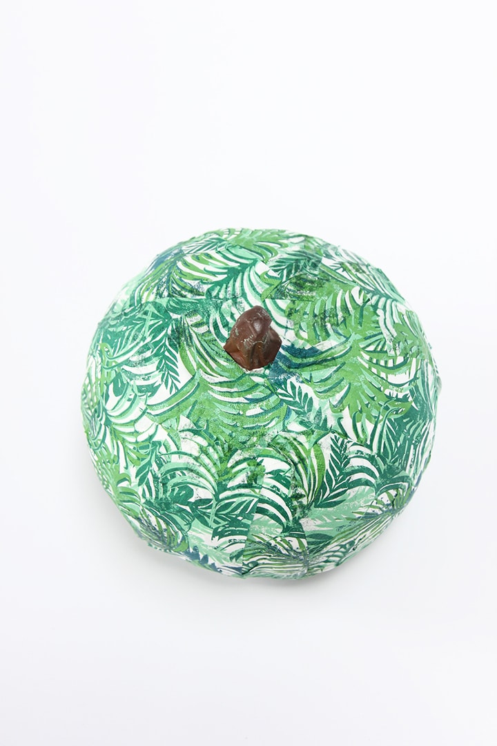 Mod Podge Faux Pumpkin with Paper Napkin