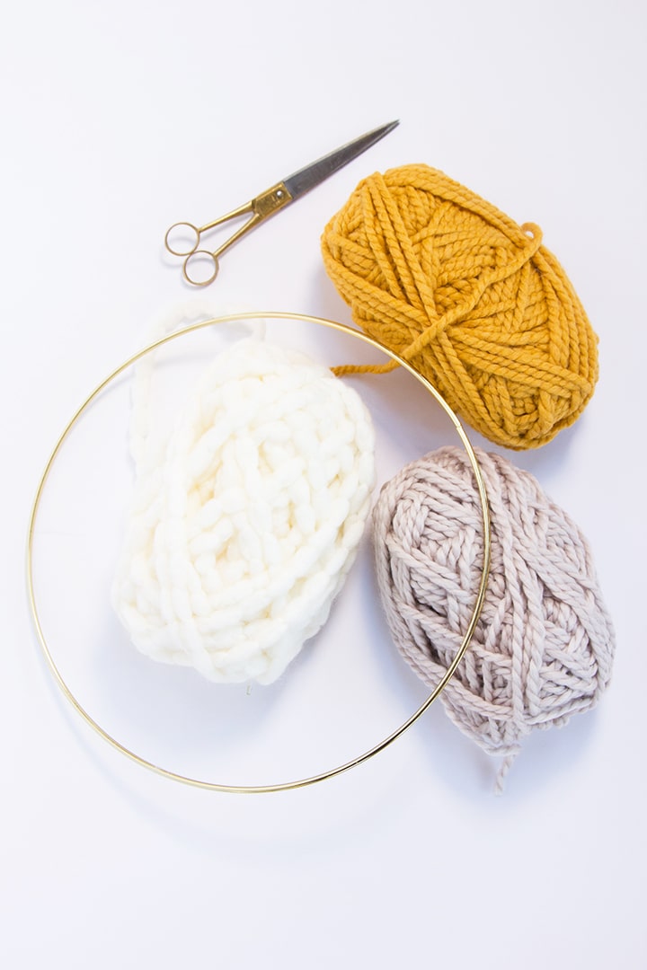 DIY Simple Yarn Wall Hanging Supplies