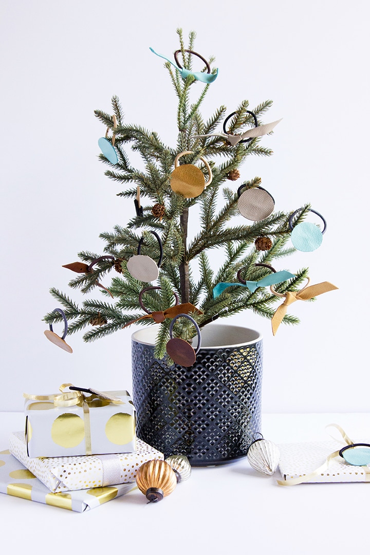 Handmade Holiday gift idea - DIY Leather Hair Ties