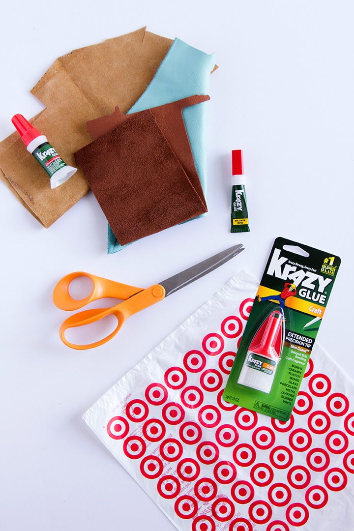 DIY Leather Hair Ties Two Ways supplies