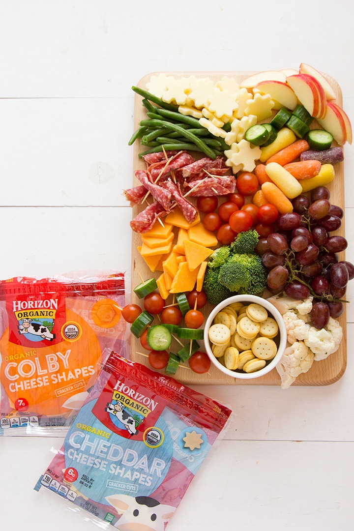 Make this kid-friendly appetizer board for the little ones.