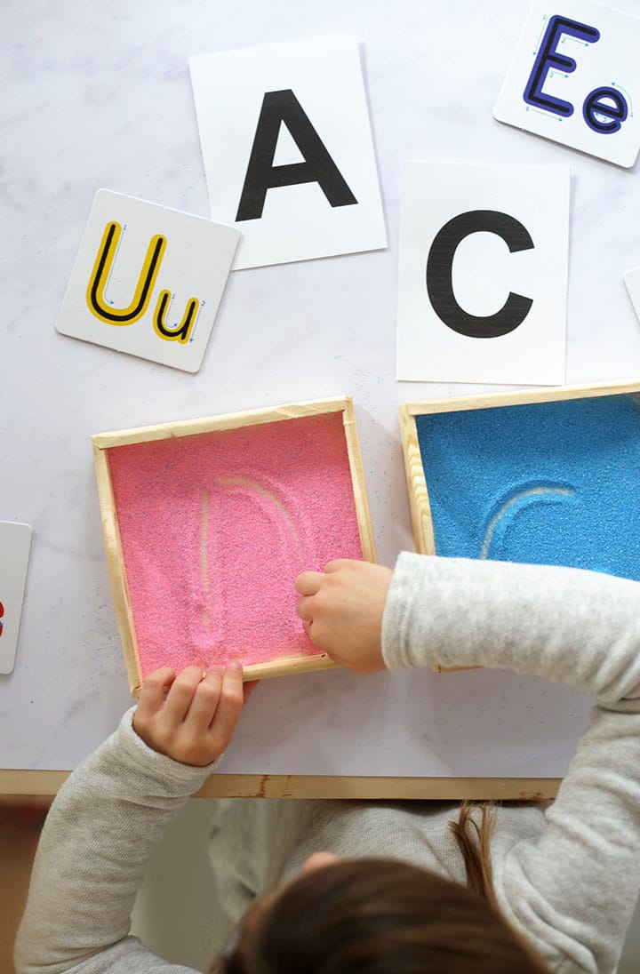 DIY Alphabet Writing Practice Tray