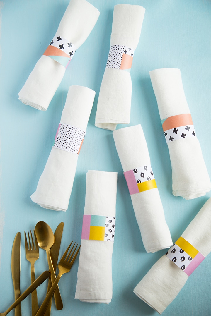 Free printable Easter napkin rings