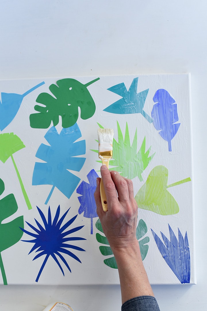 DIY Paper Leaf Wall Art Collage