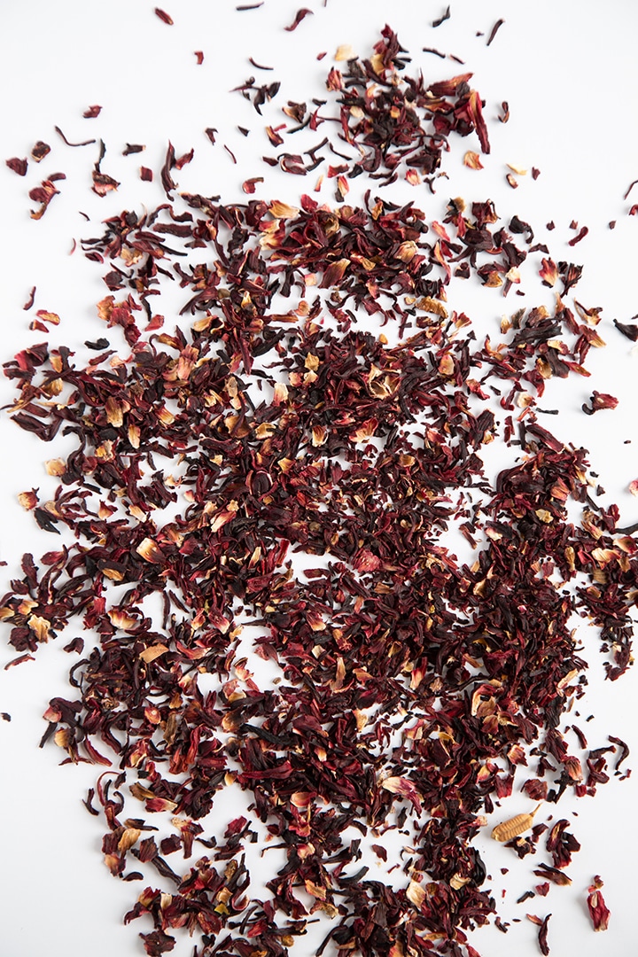 natural dye project with hibiscus leaves