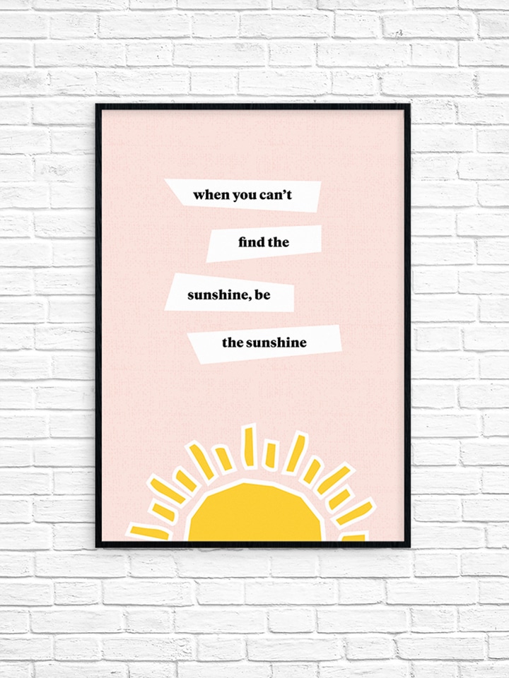 Free printable wall art – Be the sunshine