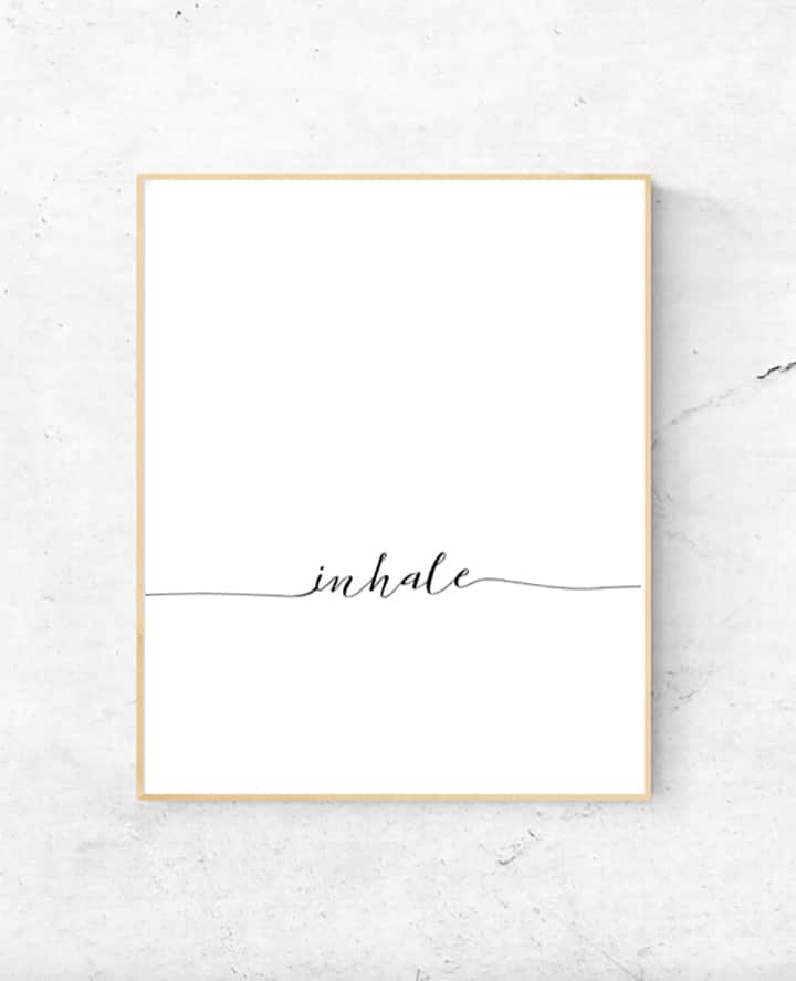 free printable wall art – inhale