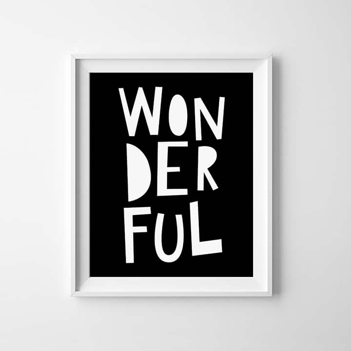 free printable wall art – wonderful