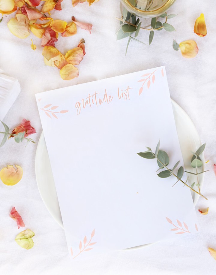 Thanksgiving Gratitude List