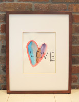 DIY – Watercolor love print with kids