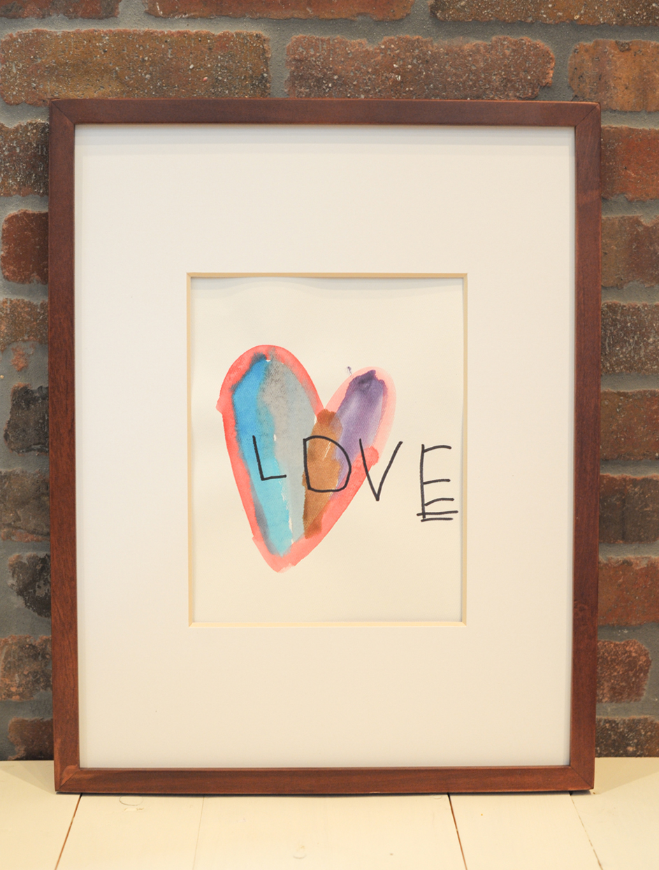 DIY – Watercolor love print with kids