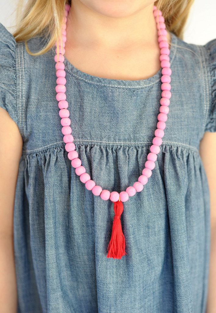 wood bead necklace