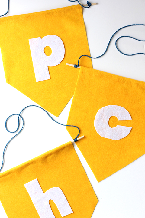 Kids’ Initial Felt Banner