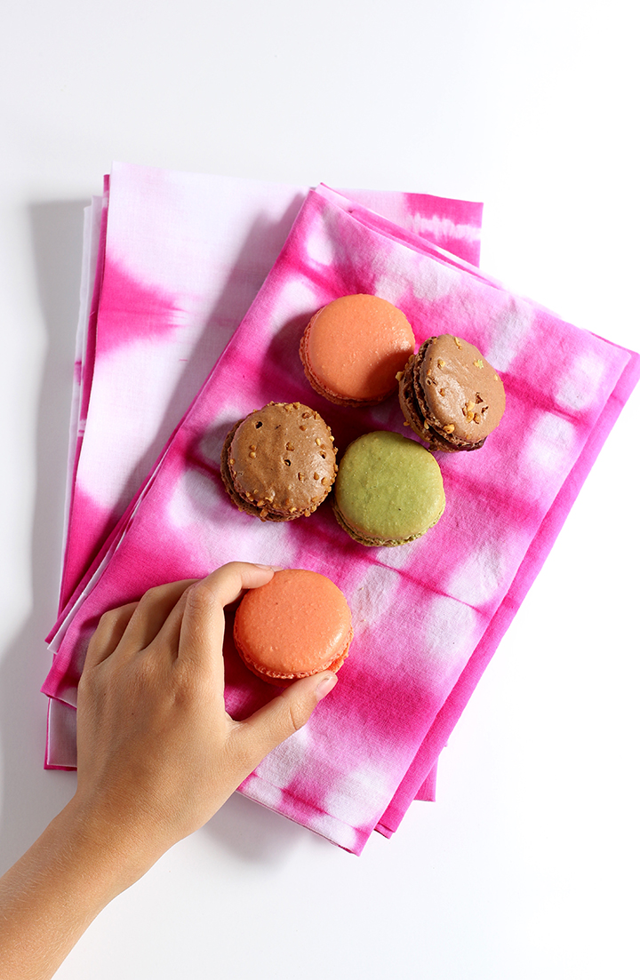 DIY Pink Shibori Cloth Napkins