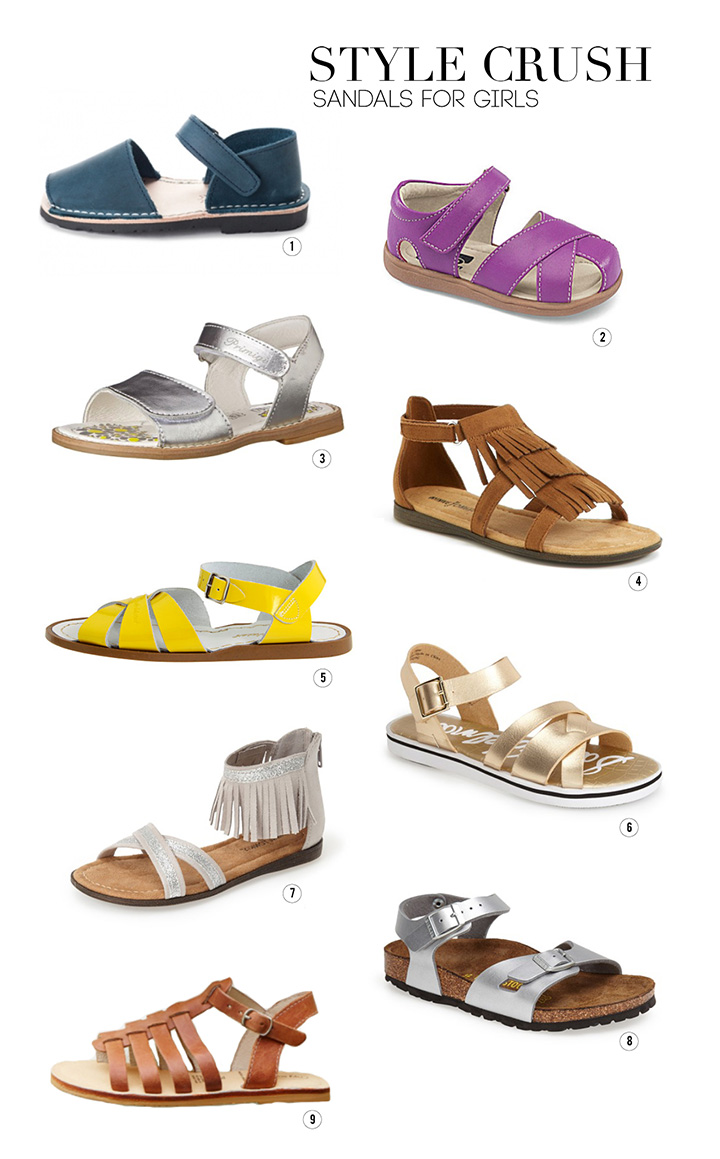 favorite sandals for girls on aliceandlois.com
