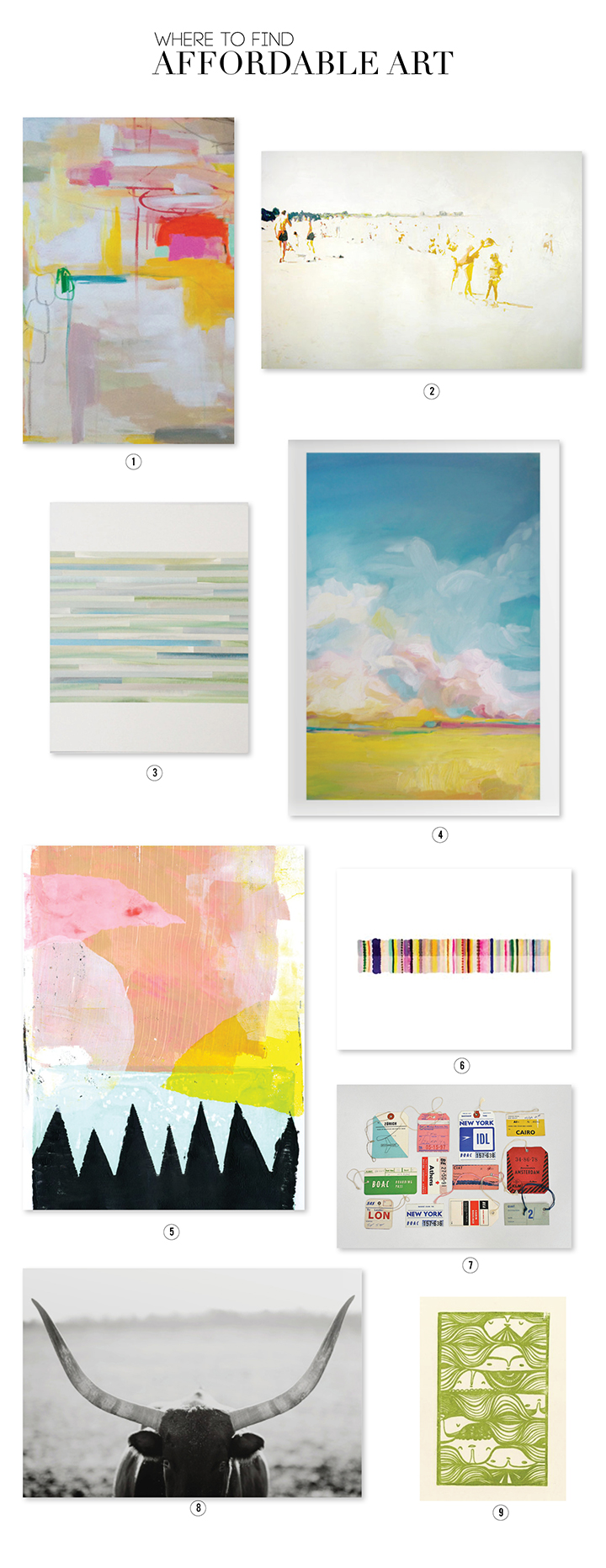 Great resource for finding affordable art for your walls / aliceandlois.com