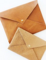 DIY Leather Envelope Clutch