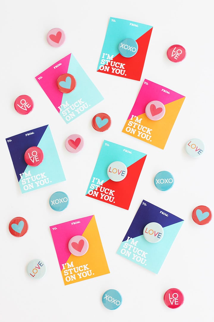 Valentine Buttons with Free Printable | alice & lois