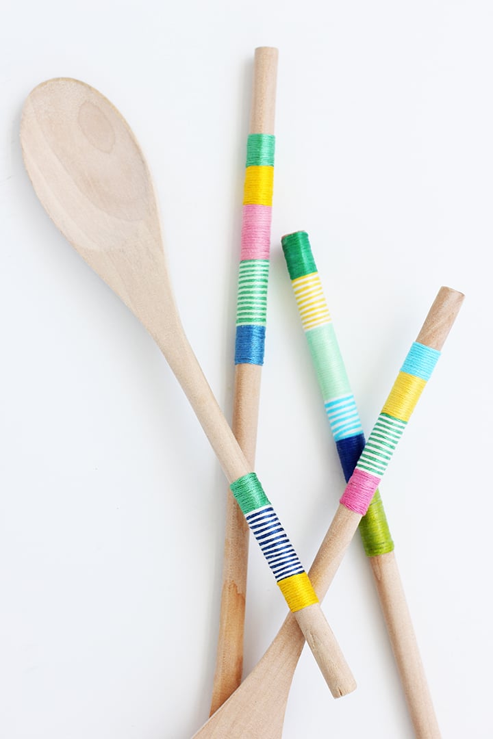 DIY Wrapped Wooden Spoons