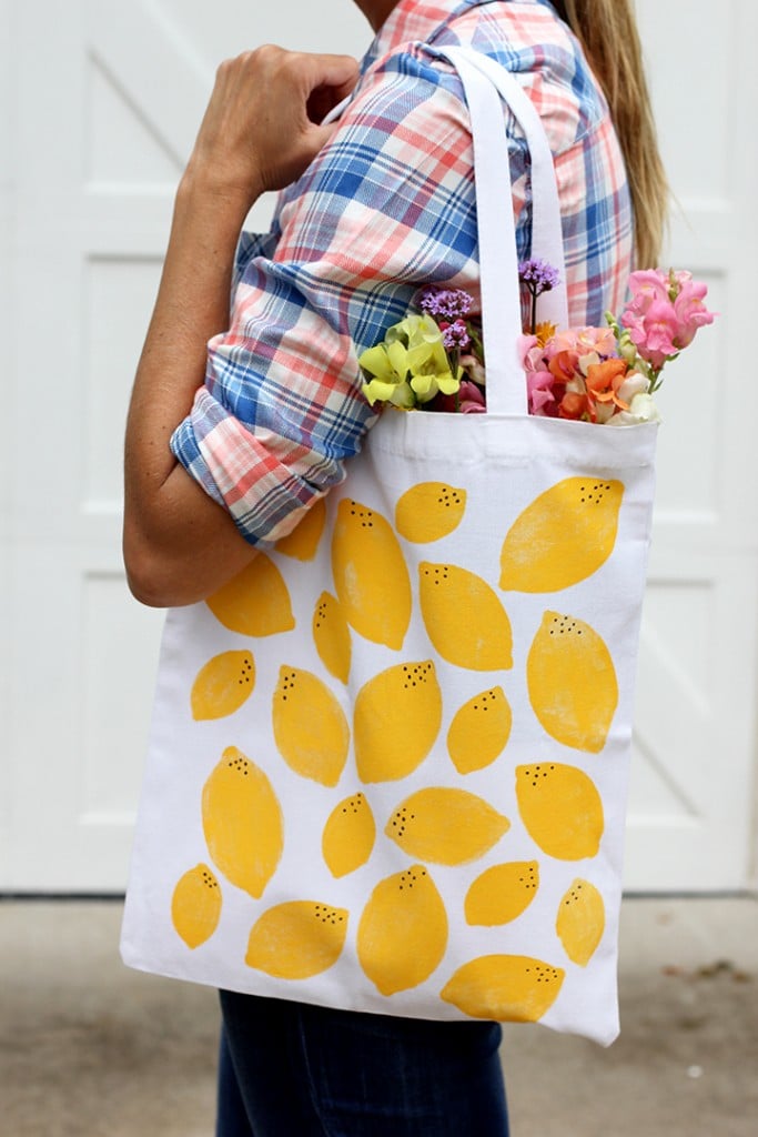 lemon tote bag