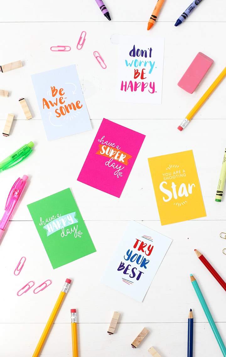 Back to School Healthy Lunch Ideas and Free Printable Lunchbox Notes