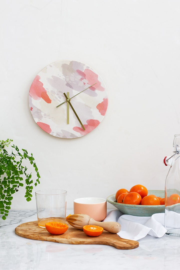 DIY Fabric Covered Clock